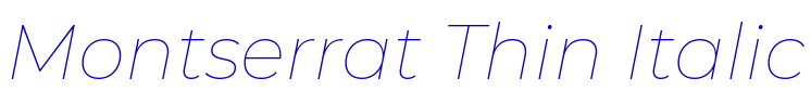 Montserrat Thin Italic шрифт